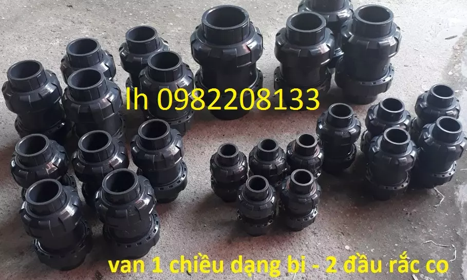 Van một chiều nhựa 2 đầu rắc co