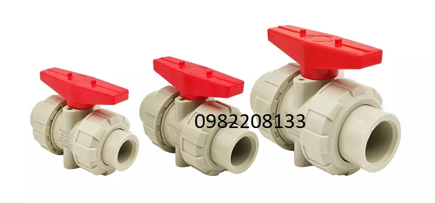 Van bi nhựa PPh 2 đầu rắc co