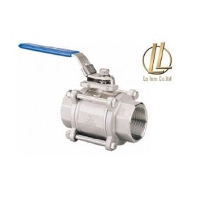 Van bi 3 thân inox 316 lắp ren hàn quốc
